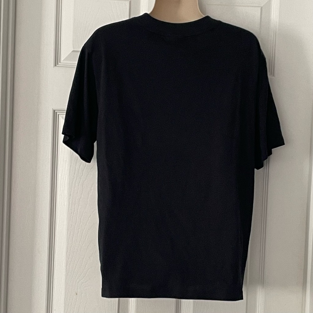 adidas Black Crew Neck T‑Shirt with White Trefoil Accent - Picture 2 of 2